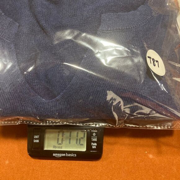 J Jill Top XL Blue Linen Blend Tunic Style V-Neck Short Sleeve Lagenlook Comfort - Picture 9 of 9